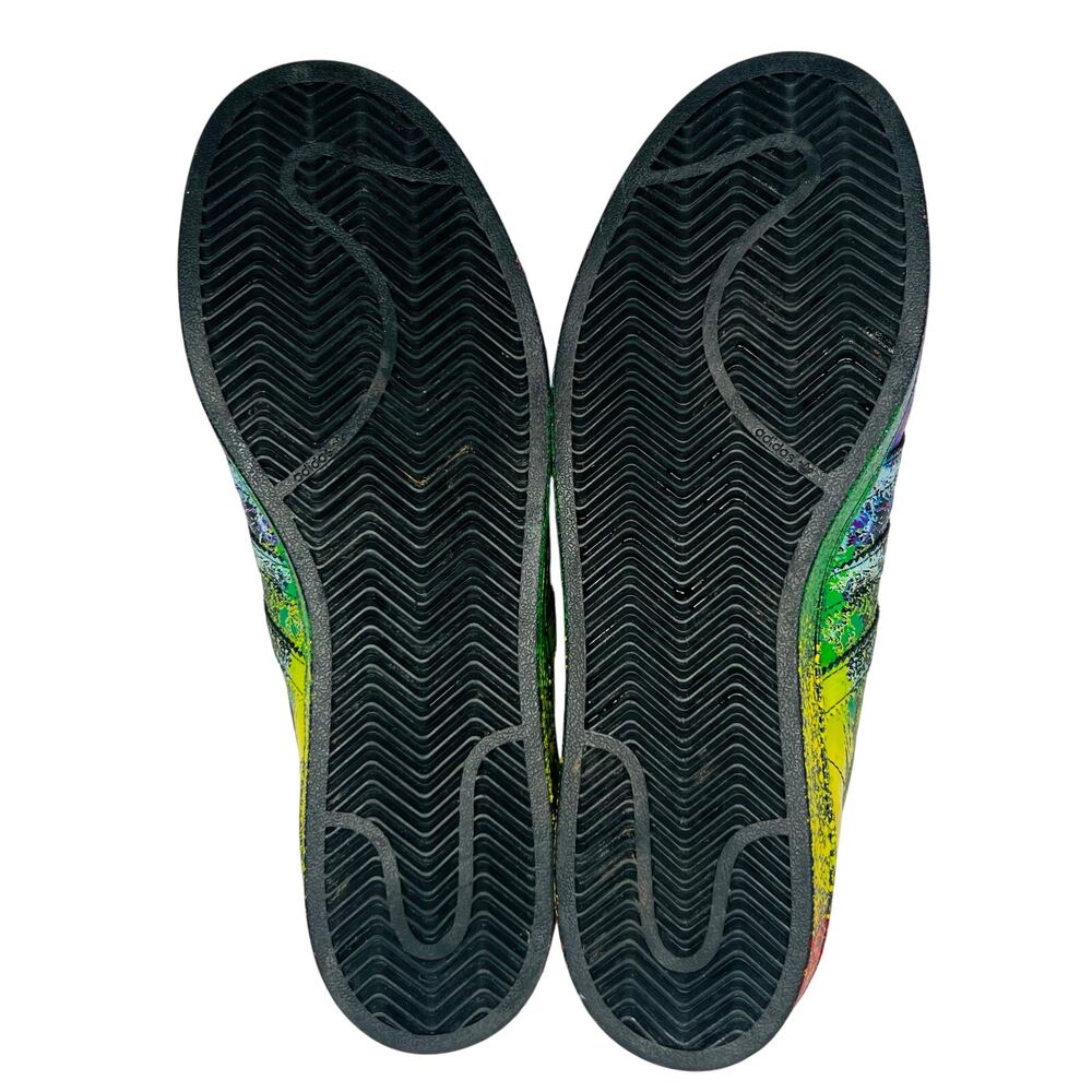 Adidas Superstar Pride Pack Paint Splatter Black Sneakers BB1687 Mens 9.5 - Picture 7 of 10